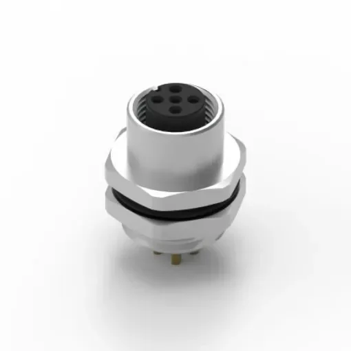 Wurth Elektronik Circular Connector, 5 Contacts, Panel Mount, M12 Connector, Socket, Female, IP68, WR-CIRC Series - 643060100605 product image