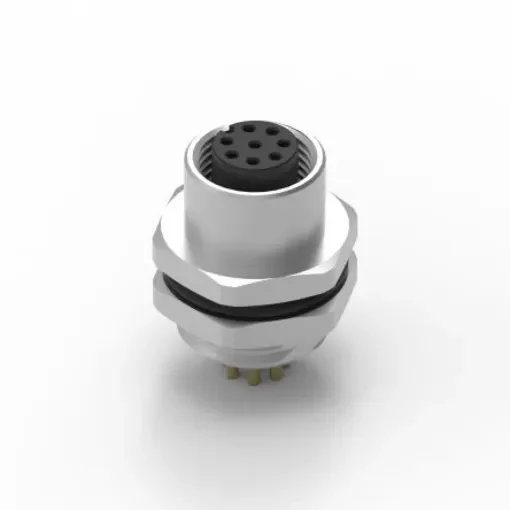 Wurth Elektronik Circular Connector, 8 Contacts, Panel Mount, M12 Connector, Socket, Female, IP68, WR-CIRC Series - 643060100608 product image