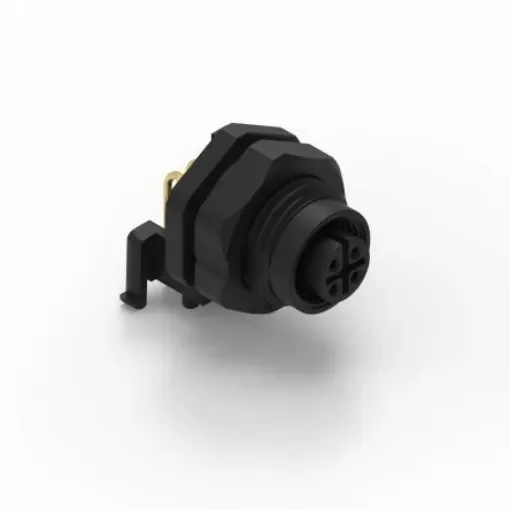Wurth Elektronik Circular Connector, 4 Contacts, Panel Mount, M12 Connector, Socket, Female, IP68, WR-CIRC Series - 643240100404 product image