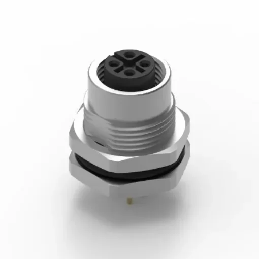 Wurth Elektronik Circular Connector, 4 Contacts, Panel Mount, M12 Connector, Socket, Female, IP68, WR-CIRC Series - 643260100604 product image
