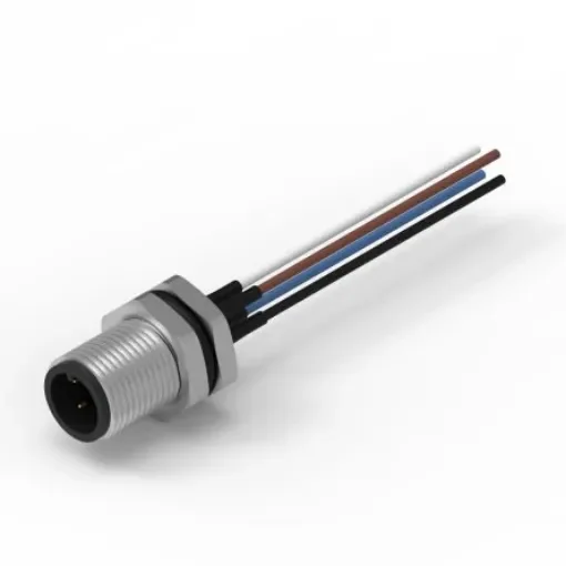 Wurth Elektronik Circular Connector, 4 Contacts, Panel Mount, M12 Connector, Plug, Male, IP68, WR-CIRC Series - 643452100304 product image