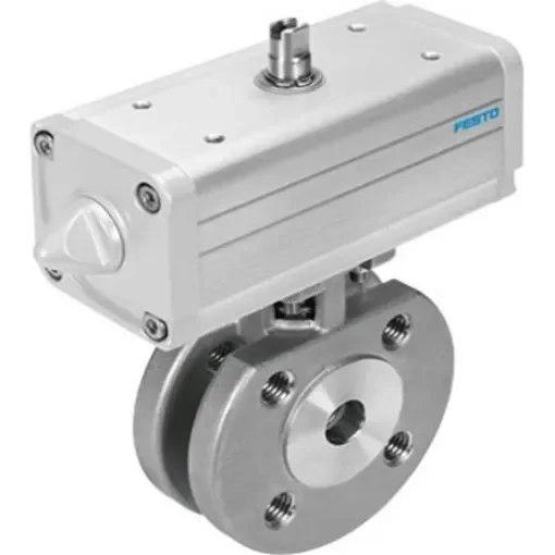Festo Pneumatic 2 port Actuated Ball Valve - Double Acting, 6 - 8.4bar Operating Pressure - VZBC-50-FF-40-22-F0507-V4V4T-PP106-R-90-C product image