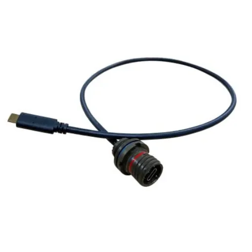 Amphenol Socapex Straight, Panel Mount, Female to Male- Dual Port Type Type C USB 3.2 IP68 USB Connector - USB3CFTV7ZN050F312 product image