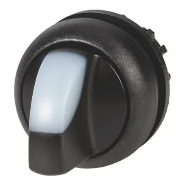 Eaton Toggle Selector Switch - 22.5mm Cutout Diameter, Illuminated 2 Positions - 216813 M22S-WLK-W product image