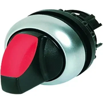 Eaton Toggle Selector Switch - 22.5mm Cutout Diameter, Illuminated 2 Positions - 216814 M22-WLK-R product image