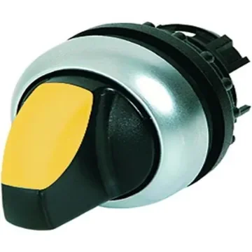 Eaton Toggle Selector Switch - 22.5mm Cutout Diameter, Illuminated 2 Positions - 216818 M22-WLK-Y product image