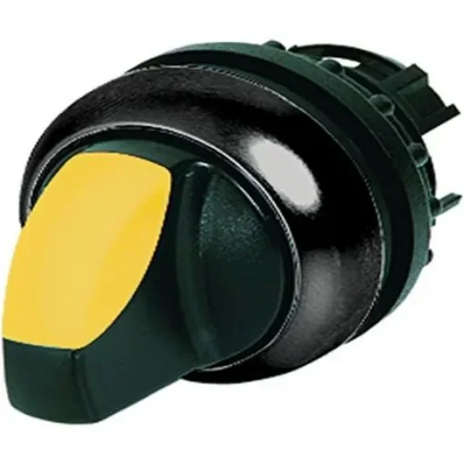 Eaton Toggle Selector Switch - 22.5mm Cutout Diameter, Illuminated 2 Positions - 216819 M22S-WLK-Y product image
