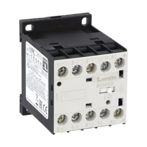 Lovato BG 11BG Contactor, 48 V dc Coil, 3-Pole, 6 A, 2.5 kW, 1NO, 440 V - 11BG0610D048 product image