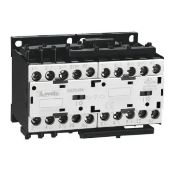 Lovato BG 11BG Reversing Contactor, 24 V dc Coil, 12 A, 5.7 kW, 1NC, 440 V - 11BGR1201D024 product image