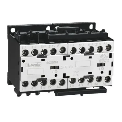 Lovato BG 11BG Reversing Contactor, 24 V dc Coil, 12 A, 5.7 kW, 1NC, 440 V - 11BGR1201D024 product image