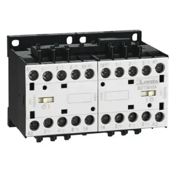 Lovato BG 11BG Reversing Contactor, 24 V ac Coil, 12 A, 5.7 kW, 1NO, 440 V - 11BGT1210A024 product image