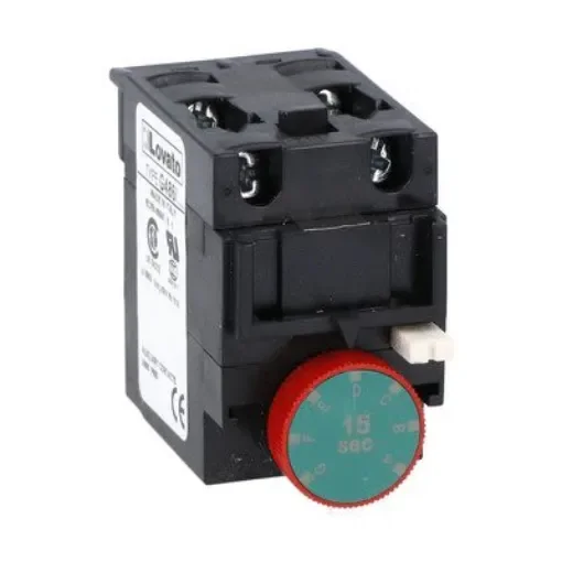 Lovato Auxiliary Contact Block, 2 Contact, 1NO + 1NC, Front Centre Mounting, G4 11G4 - 11G48615 product image