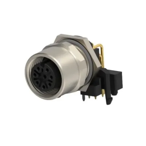 TE Connectivity Circular Connector, 8 Contacts, Panel Mount, M12 Connector, Plug, Female, IP67, T414 Series - T4145035081-002 product image