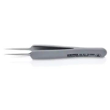 Knipex 112 mm, Stainless Steel, ESD Tweezers - 92 21 13 ESD product image