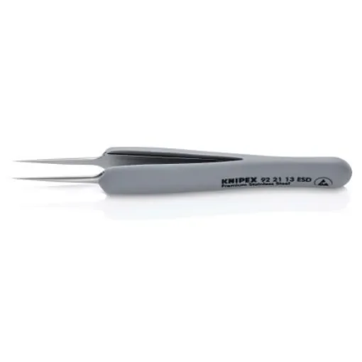 Knipex 112 mm, Stainless Steel, ESD Tweezers - 92 21 13 ESD product image
