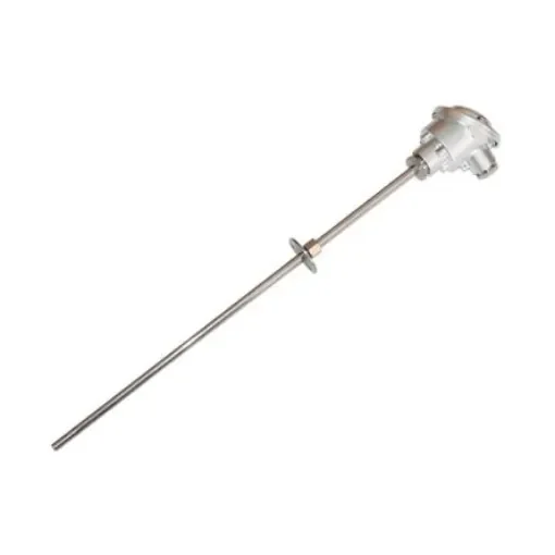 Electrotherm PT100 RTD Sensor, 6mm Dia, 400mm Long, 3 Wire, Probe, 3 DIN EN 60751 °C, F0 °C +50°C Max - 374-4/20-E-3LS-400-1 product image