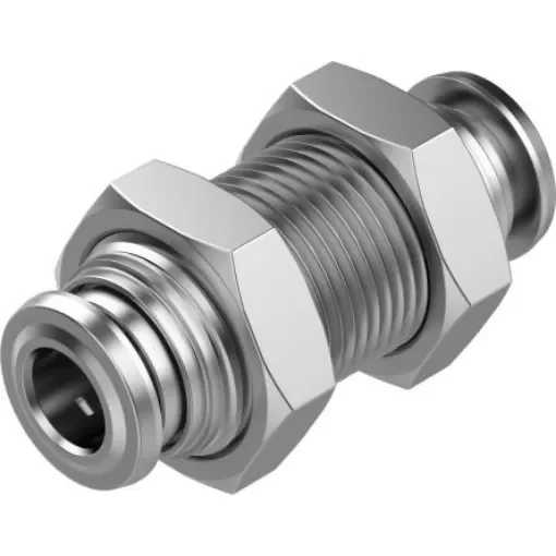Festo NPQR Series Push-in Fitting, Push In 6 mm to Push In 6 mm, Tube-to-Tube Connection Style, 8085730 - NPQR-H-Q6-E product image