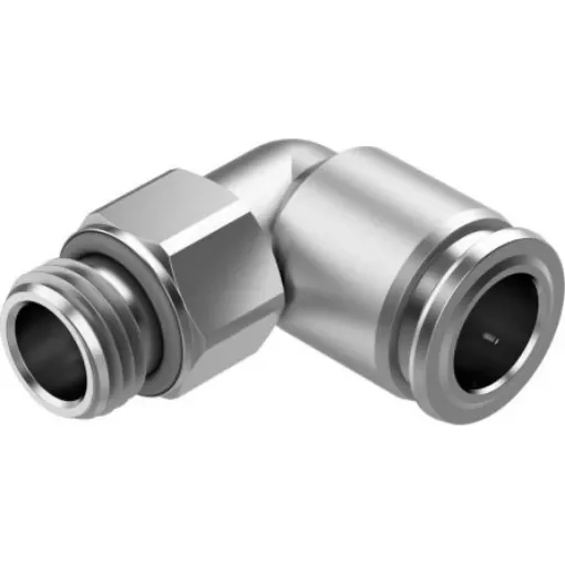 Festo NPQR Series Elbow Threaded-toTube Adaptor, G 1/4 Male to 10 mm, Threaded-to-Tube Connection Style, 8085685 - NPQR-L-G14-Q10 product image