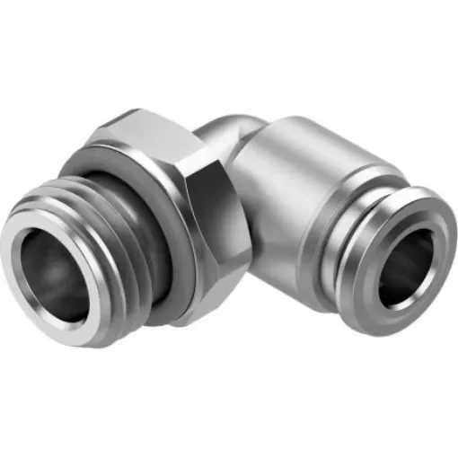 Festo NPQR Series Push-in Fitting, G 1/4 Male to Push In 6 mm, Threaded-to-Tube Connection Style, 8085683 - NPQR-L-G14-Q6 product image