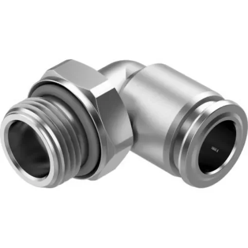 Festo NPQR Series Elbow Threaded-toTube Adaptor, G 3/8 Male to 10 mm, Threaded-to-Tube Connection Style, 8085686 - NPQR-L-G38-Q10 product image