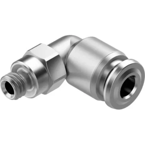Festo NPQR Series Elbow Fitting, M5 Male to 4 mm, Threaded-to-Tube Connection Style, 8085679 - NPQR-L-M5-Q4 product image