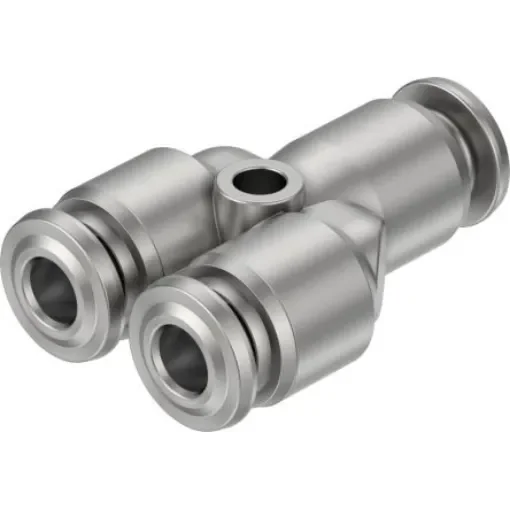 Festo NPQR Series Y Fitting, Push In 4 mm to Push In 4 mm, Tube-to-Tube Connection Style, 8085723 - NPQR-Y-Q4-E product image