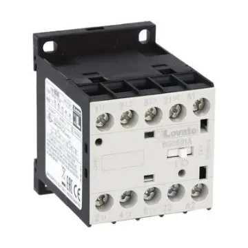 Lovato BG06 Contactor, 60 V Coil, 3-Pole, 6 A, 3 kW, 1NC, 690 V - 11BG0601A46060 product image
