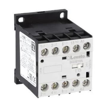 Lovato BG06 Contactor, 48 V ac Coil, 3-Pole, 6 A, 18 kW, 1NO, 690 V - 11BG0610A04860 product image