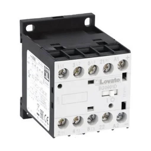Lovato BG09 Contactor, 125 V Coil, 3-Pole, 9 A, 5 kW, 1NC, 690 V - 11BG0901D125 product image