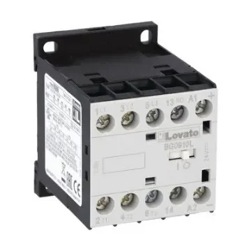 Lovato BG09 Contactor, 24 V dc Coil, 3-Pole, 9 A, 22 kW, 1NO, 690 V - 11BG0910L024 product image
