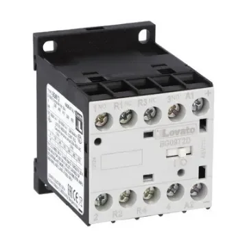 Lovato BG09 Contactor, 220 V Coil, 4-Pole, 9 A, 22 kW, 2NC, 2NO, 690 V - 11BG09T2D220 product image