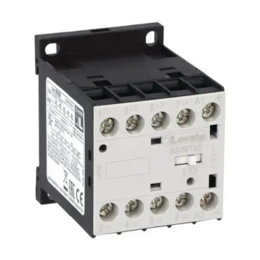 Lovato BG09 Contactor, 12 v dc Coil, 4-Pole, 4 A, 22 kW, 690 V - 11BG09T4D012 product image