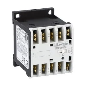 Lovato BGF09 Contactor, 120 V ac Coil, 3-Pole, 9 A, 22 kW, 1NO, 690 V - 11BGF0910A12060 product image