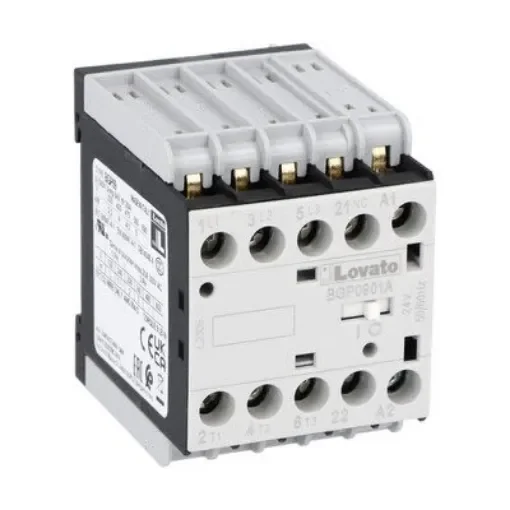 Lovato BGP09 Contactor, 110 V Coil, 3-Pole, 9 A, 5 kW, 1NC, 690 V - 11BGP0901A110 product image
