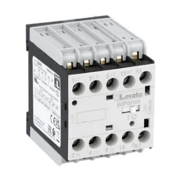Lovato BGP09 Contactor, 400 V ac Coil, 3-Pole, 9 A, 22 kW, 1NO, 690 V - 11BGP0910A400 product image