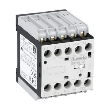 Lovato BGP09 Contactor, 12 V dc Coil, 3-Pole, 9 A, 5 kW, 1NC, 500 V - 11BGP0910D012 product image