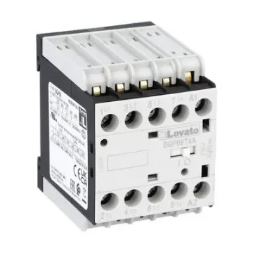 Lovato BGP09 Contactor, 120 V ac Coil, 4-Pole, 4 A, 22 kW, 690 V - 11BGP09T4A12060 product image