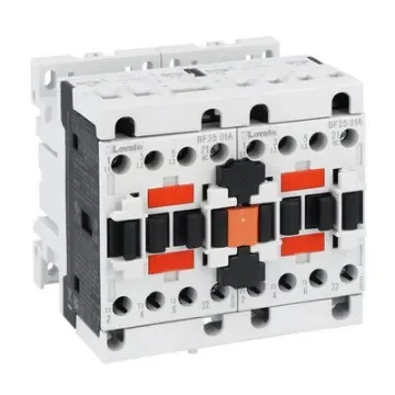 Lovato BFA025 Reversing Contactor, 120 V ac Coil, 3-Pole, 25 A, 11 kW, 1NC, 690 V - BFA0254212060 product image