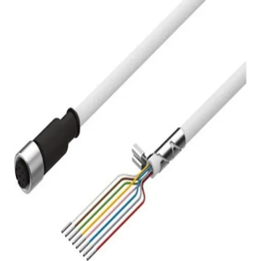 Straight Female 8 way M12 to Straight 8 way Unterminated Cable, 2.5m - NEBM-M12G8-E-2.5-LE8 product image