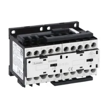 Lovato BGR12 Reversing Contactor, 120 V ac Coil, 3-Pole, 12 A, 5.7 kW, 1NC, 690 V - 11BGR1201A12060 product image