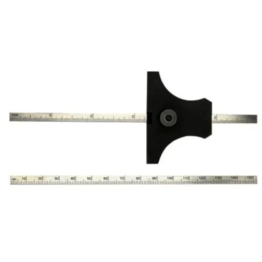 RS PRO 134mm Imperial, Metric Depth Gauge, Steel, 47g - 2741082 product image