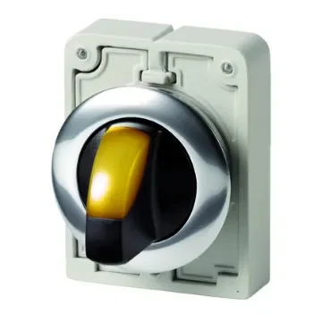 Eaton Toggle Selector Switch - 30mm Cutout Diameter, Illuminated 2 Positions - 187129 M30C-FWLK-Y product image