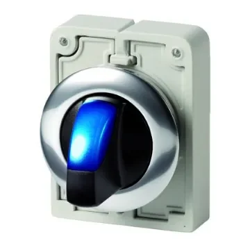 Eaton Toggle Selector Switch - 30mm Cutout Diameter, Illuminated 3 Positions - 187131 M30C-FWRLK3-B product image