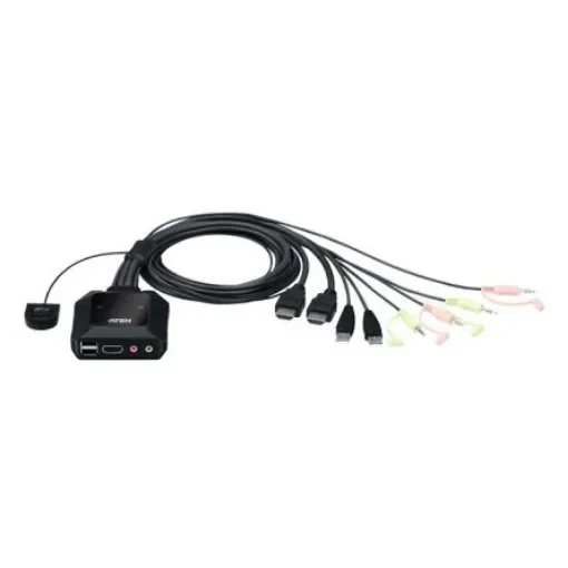 Aten 13 Port USB HDMI KVM Switch, 3.5 mm Jack 4096 x 2160 Maximum Resolution - CS22H product image