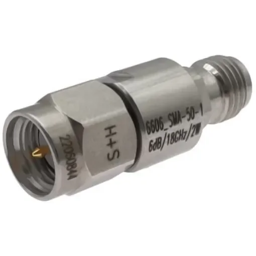 Huber+Suhner RF Attenuator Straight Coaxial Connector SMA 9dB, Operating Frequency 18GHz - 85177144 product image