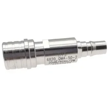Huber+Suhner RF Attenuator Straight Coaxial Connector QMA Plug to QMA Jack 3dB, Operating Frequency 6GHz - 85177166 product image