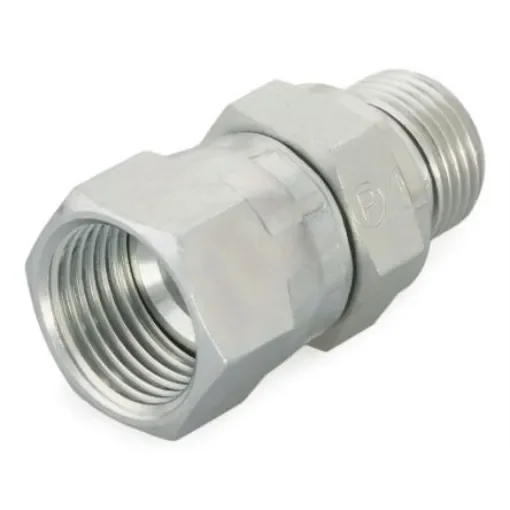 Parker Straight Female 37° JIC Flare Swivel to Male BSPP, 20F642EDMXS product image
