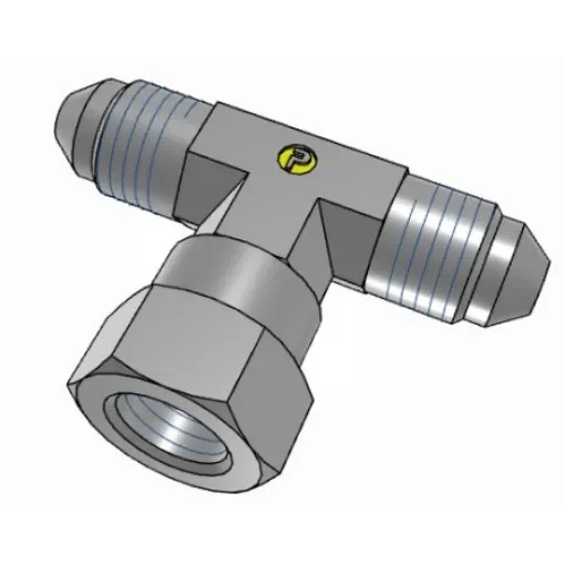 Parker Hydraulic Swivel Nut Tee UNF 7/16-20 Male to UNF 7/16-20 Female, 4S6MXS product image