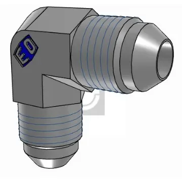 Parker Hydraulic Elbow Compression Tube Fitting UNF 1/2-20 Male to UNF 1/2-20 Male, 5EMTXS product image