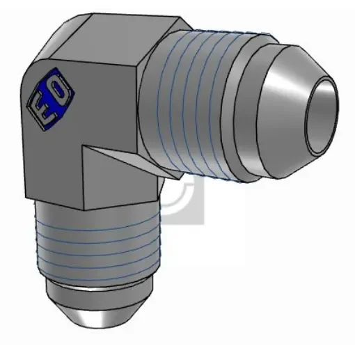 Parker Hydraulic Elbow Compression Tube Fitting UNF 1/2-20 Male to UNF 1/2-20 Male, 5EMTXS product image